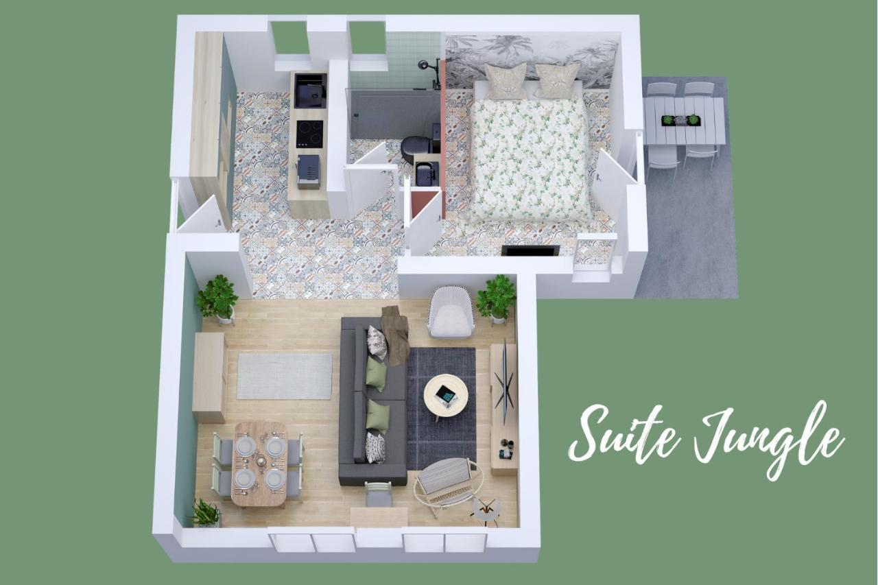 Suite Jungle - Jardin, Netflix Et Parking - Le Manoir Aux Pommes Orbec 外观 照片
