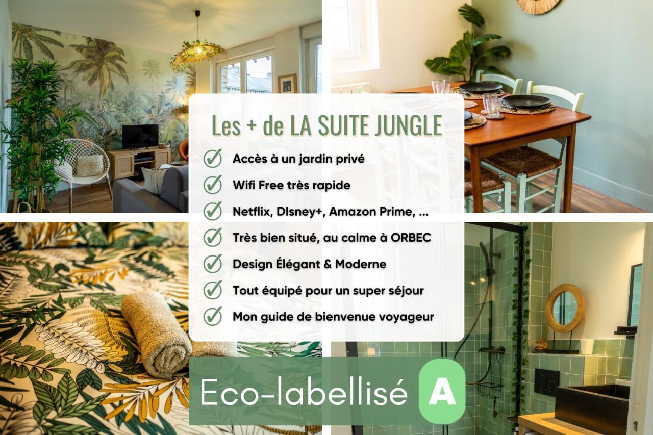 Suite Jungle - Jardin, Netflix Et Parking - Le Manoir Aux Pommes Orbec 外观 照片